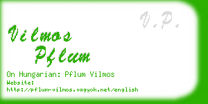 vilmos pflum business card